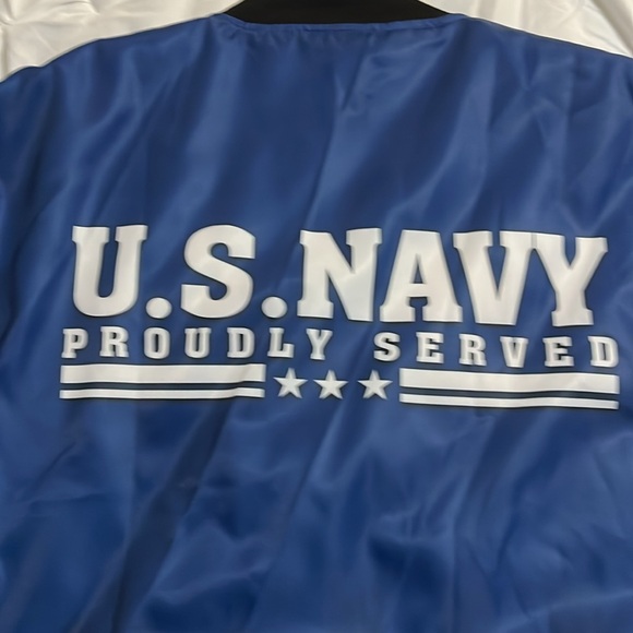 U.S. Navy Veteran Blue Bomber Jacket Size 2XL - Picture 5 of 12